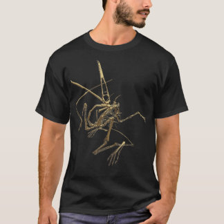 Fossil Record Gold Pterodactylfossil auf schwarzer T-Shirt
