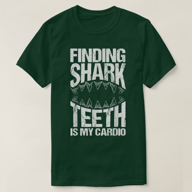 Fossil Tooth Hunter & Shark Zähne sammeln T-Shirt (Design vorne)