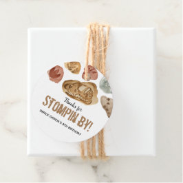 Fossile Dinosaurier Geburtstagsfeier für Tag Geschenkanhänger