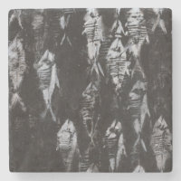 Fossile weiße Fische im schwarzen Hintergrund