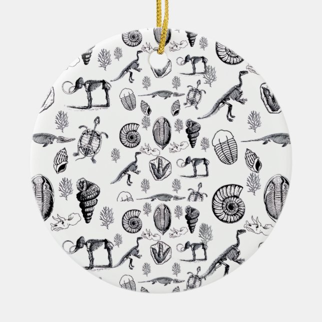 Fossilien Keramik Ornament (Vorne)