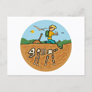 Fossilienjagd Postkarte