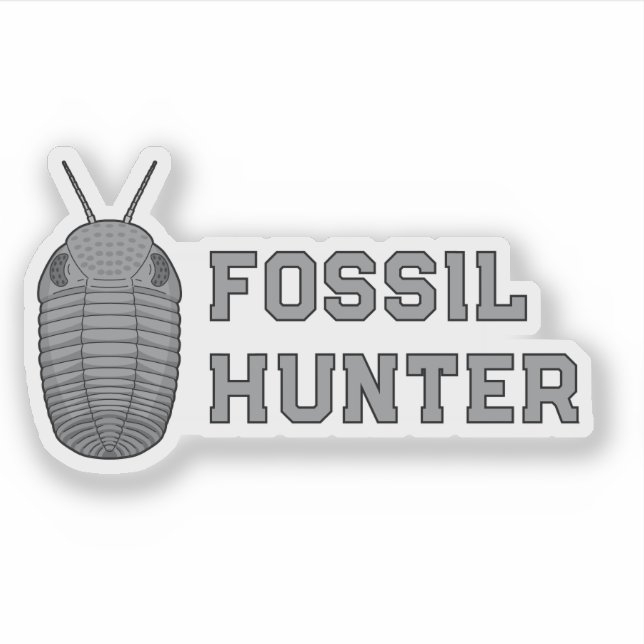Fossilienjäger Trilobit Aufkleber (Vorderseite)