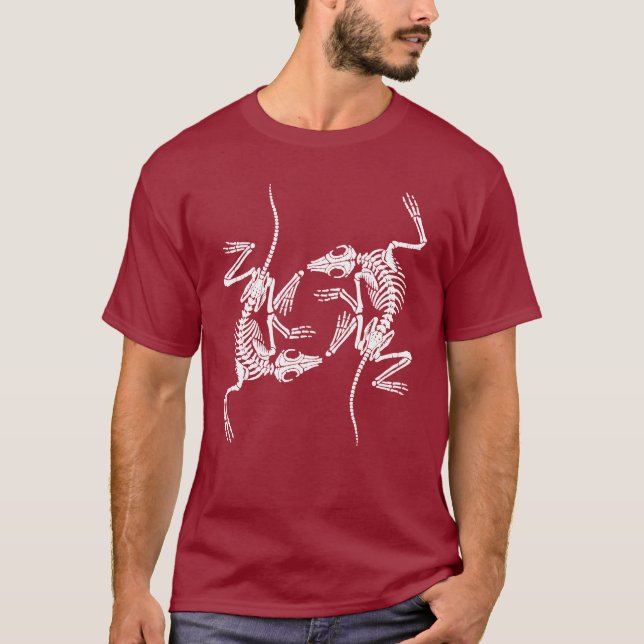 Fossilier Skeleton Art T-Shirt (Vorderseite)