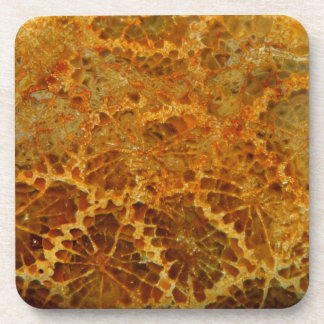 Fossilisierte natürliche Jaspergemone Getränkeuntersetzer