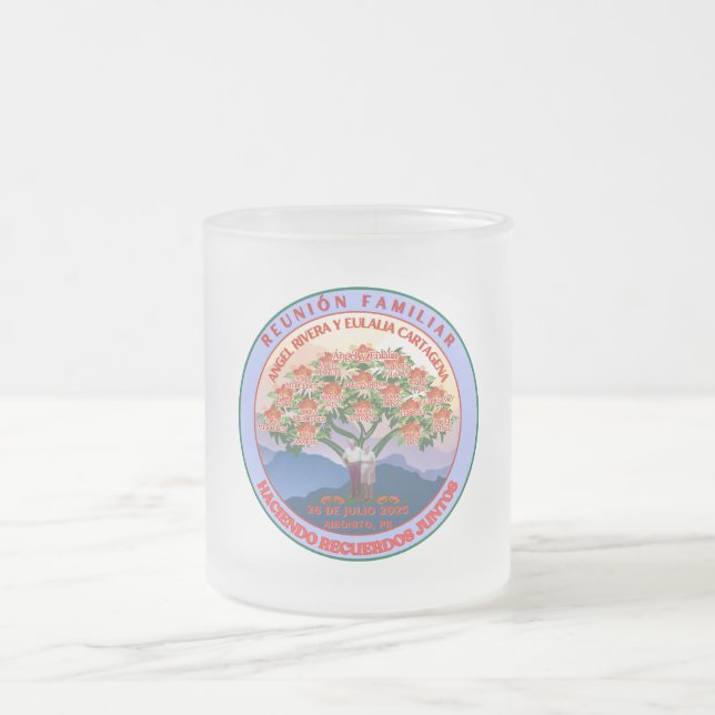 Fosted Glass Reunión Familiar Mattglastasse (Mittel)