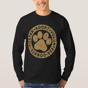 Foster Adoptier Freiwilliger Spender Retro Tiere R T-Shirt