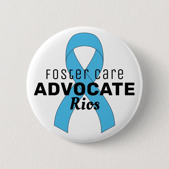 Foster Care Advocation Ribbon White Button (Vorderseite)