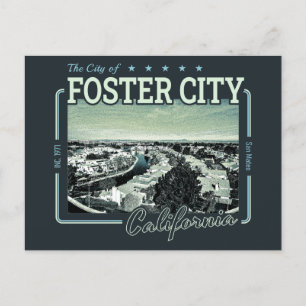 FOSTER CITY SAN MATEO KALIFORNIEN POSTKARTE