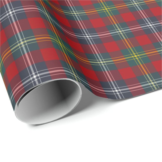 Foster Clan Modern Tartan Geschenkpapier (Rolleneckpunkt)