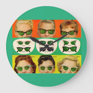 Foster Grant in den 50er Jahren Große Wanduhr