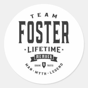 Foster Lifetime Member Personalisiert Name Foster Runder Aufkleber