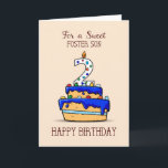 Foster Son 2. Birthday, 2 on Sweet Blue Cake Karte<br><div class="desc">Es ist der zweite Geburtstag deines Pflegesöhns und es ist an der Zeit,  diesen Tag zu feiern. Mit dieser Karte können Sie den süßen Tag Ihres Pflegesohns noch süßer machen. Der blaue Kuchen mit bunten Bonbons auf der Vorderseite wird er sicherlich Liebe.</div>