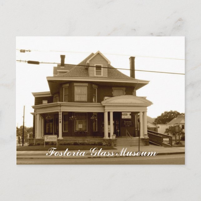 Fostoria Glasmuseum Postkarte (Vorderseite)