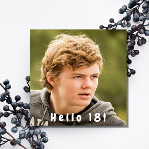 Foto 18. Geburtstagsfeier Hallo 18 Junge Einladung