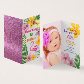 Foto 1. Geburtstag Luau Einladung