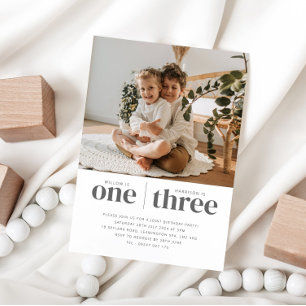 Foto 1. und 3. Geburtstag Einladung