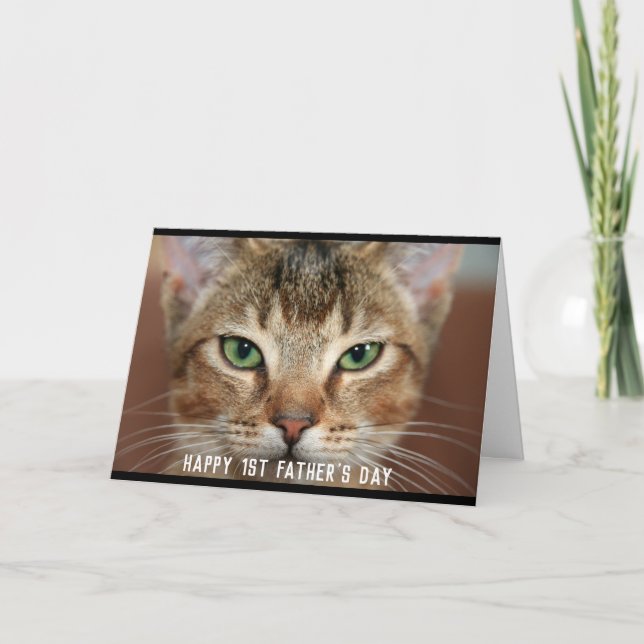 Foto 1 Vatertag von Katze Karte (Vorderseite)