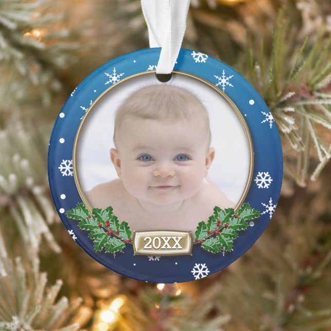 Foto | 1. Weihnachten für Kinder (blau) Ornament