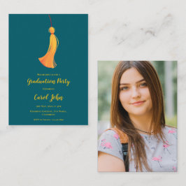 Foto 2025 Abschluss Tassel Party Mini Einladung