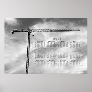 Foto 2026 Kalender der Kunsthandwerkskrane Poster