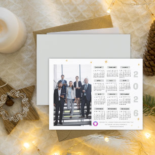 Foto 2026 Kalender Unternehmens Geschäftsfirma  Feiertagspostkarte