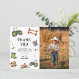 Foto 2. Geburtstag des Aquarelltraktors Dankeskarte