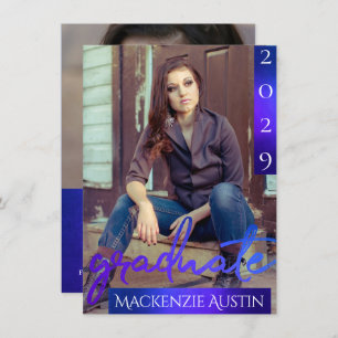 FOTO 2   Mermaid Ombre Blue Green Party Einladung