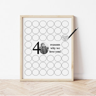 Foto 40 Gründe, warum wir Sie zum Geburtstag Liebe Poster