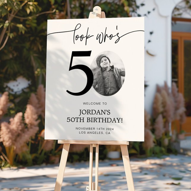 Foto 50. Geburtstag Begrüßungszeichen | Schau mal, Poster (Von Creator hochgeladen)