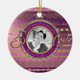 Foto 50. Geburtstag Crown Gold Diamond Frame Keramik Ornament