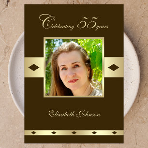 Foto 55. Geburtstagsparty Einladung Brown