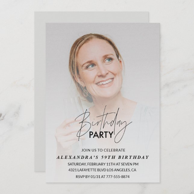 Foto 59. Geburtstagseinladung Geburtstagsparty Gra Einladung (Vorne/Hinten)