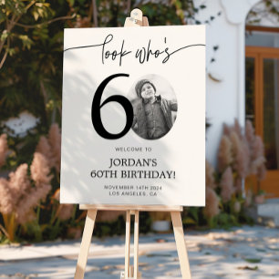 Foto 60. Geburtstag Begrüßungszeichen   Schau, wer Poster