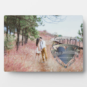 Foto 6. Hochzeit Jubiläum Eisenkerne Emblem Fotoplatte