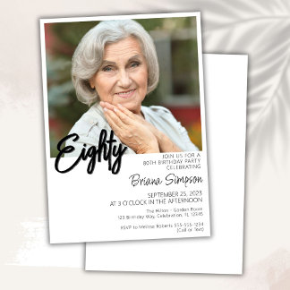 Foto 80. Geburtstag Einladung