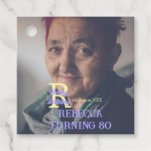 Foto 80. Geburtstag hinzufügen Namensdatum modern