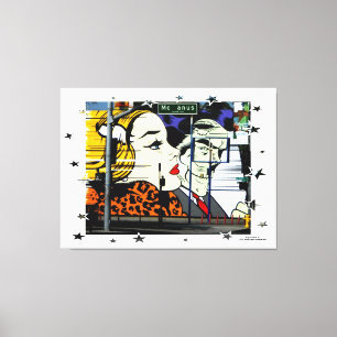 Foto 8 Graffiti mit Fun Stars Leinwanddruck