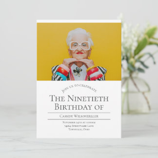 Foto 90 Geburtstag Einladung