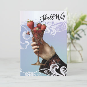 *~* FOTO A101 Verzierter Cocktail 1 JUNGGESELLINNE Einladung