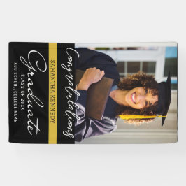 Foto Abschluss 2025 Glückwunsch Grad Schwarz und G Banner