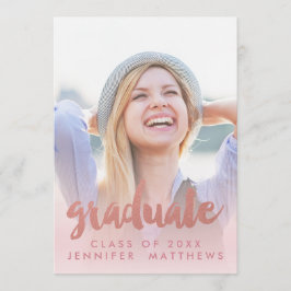 Foto Abschluss Ankündigung Imitats Rose Gold