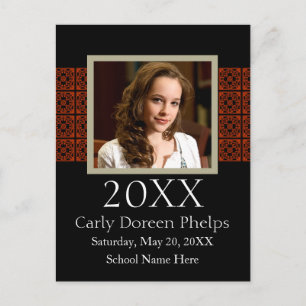 Foto Abschluss Ankündigung Schwarz Rot Weiß