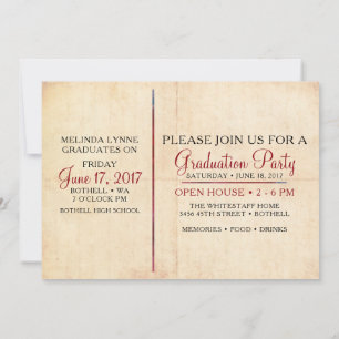 Foto Abschluss Ankündigung und Party Einladung