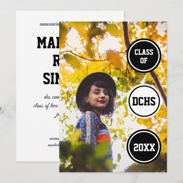 Foto-Abschluss Einladung (Vorne/Hinten)