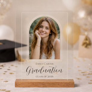 Foto Abschluss Elegante Schrift Acrylschild