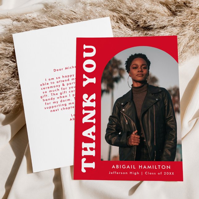 Foto-Abschluss für Rote Offset Dankeskarte (Von Creator hochgeladen)