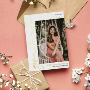 Foto-Abschluss für Weißgold-Fohlen Folieneinladung