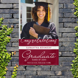 Foto Abschluss Glückwunschs Grad 2023 Burgund Banner