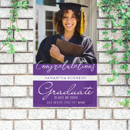 Foto Abschluss Glückwunschs Grad 2023 Lila Banner